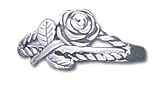 Solid Sterling Silver Rose Ring