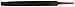 Simonds - 78143100 Rectangular Mill Hand File, Single Cut, Black Maxi Sharp American Pattern, Bastard Cut, 6