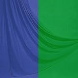 Lastolite 10'x 12' Chromakey Curtain Muslin Background, Blue / Green.