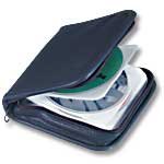 Leatherette Wallet For CDs, 32 Capacity, Black