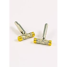 Roberto Villini Two-Tone Bar Cuff Links
