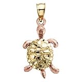 14kt. Two Tone, Animated Turtle Charm