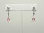 Pink Cubic Zirconia Chandelier Drop Earrings