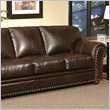 Kathy Ireland Home by Omnia Leather Beaumont 3 Seat Sleeper Sofa with Right Arm