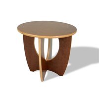 Rekindle Stool - Cocoa/ Clear (19x16.5x17")