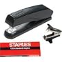 staples desktop stapler + claw staple remover + 1250 standard staples