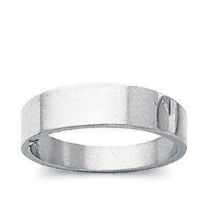 Genuine IceCarats Designer Jewelry Gift 10K White Gold Wedding Band Ring Ring. 02.50 Mm Flat Tapered Band In 10K Whitegold Size 4.5