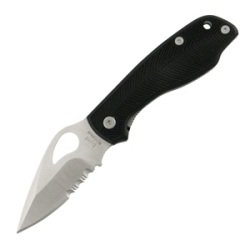 Byrd Crow G-10 Combination Edge Knife, Black On Sale