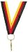 Medaillen Band schwarz/rot/gold, schmal 10 mm