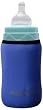 Momo Baby 3-Pack Wide Neck Thermal Glass Bottle Hugger, Blue, 9 Ounce