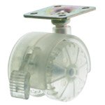 双輪キャスターＳＴ付 ｸﾘｱﾌﾞﾙｰ　(4pcs）