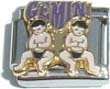 Clearly Charming Gemini Zodiac Italian Charm