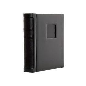 Flashpoint Bella Book Bound Album, Holds 18 4x6 Photos, with Window, Color: Black Pages, Black Cover with Black Foil and Black Metal Edged.