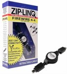 Cables Unlimited ZIP-1394-C08 ZipLinq Retractable 4-Pin to 4-Pin Firewire Cable
