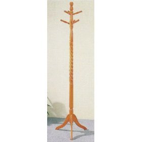 Womens Ladies Free Standing Oak Finish Purse Handbags Belts Scarfs Accessories Tree Stand