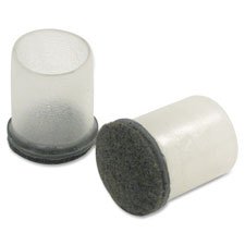 Floor Protectors, Flexible Sleeve, 1.25"", Clear, Sold as 1 Package, 8 Each per Package