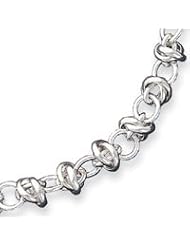 Sterling Silver Fancy Circle Link Necklace - 18 Inch