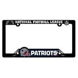 New England Patriots Black Plastic License Plate Frame