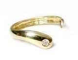 14k Adjustable Cubic Zirconia CZ Open Toe Ring