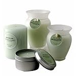 Green Tea & Ginger Unisexs One 3X4 Inch Pillar Essential Blends Candle. Burns Approx. 90 Hrs.