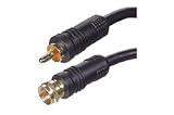 RG59A Cable, RCA Male / F Male, 1.0 ft