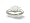 14K White Gold Genuine Oval Opal 3-Stone Ring - Size 4