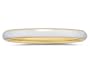 3 mm Two Toned Yellow Milgrain Edge Comfort-Fit Women's Wedding Band in 14k Two-Tone Gold