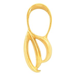 14k Yellow Gold Pendant Enhancer 32x12mm - JewelryWeb