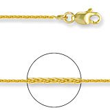 Image of Jewelco London 18 carat yellow gold Spiga pendant chain Necklace . Click Here for Dimensions and Weights.