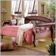 Fashion Bed Group Saigon Wood Daybed in Autumn Brown Finish with Pop-Up Trundle