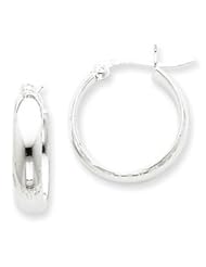 Sterling Silver Hoop Earrings QE3687"