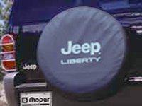 2002-2005 Jeep Liberty Cloth Spare Tire Cover, Cloth - Black Denim Mopar Part #82207586 On Sale