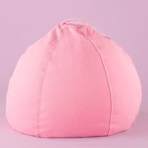 Kids Bean Bags & Floor Cushions: Kids Pink Cotton Beanbag Chair, Pink Beanbag Chair includes Cover and Insert