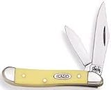 CASE PEANUT CHROME VANADIUM BLADESHandle: Yellow w/Case Shield