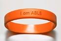 New* "I Am Able? " Persons with Disabilities Awareness Wristband Debossed