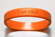 New* "I Am Able? " Persons with Disabilities Awareness Wristband Debossed