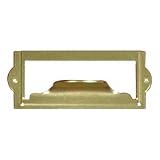 File Card Holder w/Pull Brass