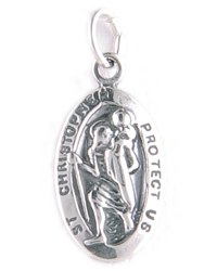 Small Oval Saint Christopher Charm