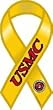 Usmc United States Marine Corps 8" Ribbon Car Magnet