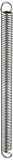 Music Wire Extension Spring, 0.36 OD, 0.058 Wire Size, 1 Free Length, 1.23 Extended Length, 21.02 lbs Load Capacity, 84.5 lbs/in Spring Rate (Pack of 10)