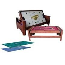 4 in 1 Air Powered Hockey Pool Table - Rotating Table 7 Ft. by Triumph