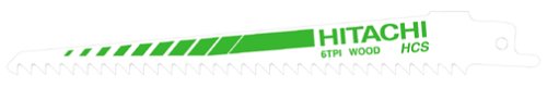 cheap Hitachi 725300 6-Inch, 6 TPI, HCS, Wood Cutting Reciprocating Saw Blades - 5 Pack