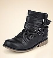 Older Girls Double Buckle Biker Boots