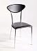 Kitchen & Housewares : 2 Black/Chrome Finish Gloria Leather Finish Side Chairs By Euro Style Furniture