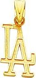 14K Gold MLB Los Angeles Dodgers Logo Charm