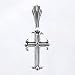 Tiny Ornate Cross Charm with Decorative Bale in Sterling Silver, #11426