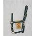 Hamilton Deluxe 3/4" Nylon Horse Halter with Adjustable Chin and Snap, Dark Green, Weanling/Large Pony (200-300 lbs)