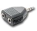 Headphone Jack Splitter 3.5mm Jack Plug to 2x 3.5mm Jack Sockets Stereo Adaptor Dual Splitter - VASI4KO