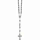 Black Glass Bead Rosary