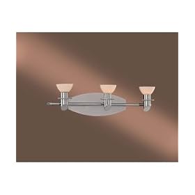 Minka Lavery Tiburon 5993-84 Glass Reversible 3-LT 150w (6"H x 22"W) Vanity Lighting in Nickel